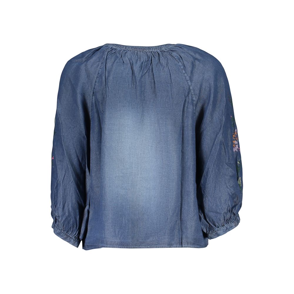 Desigual Blue Lyocell Women's Shirt | Regal Royce