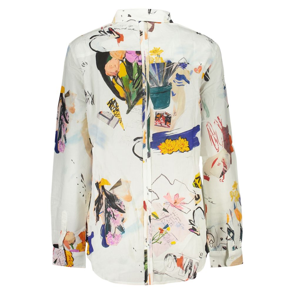 Desigual White Cotton Women Shirt | Regal Royce