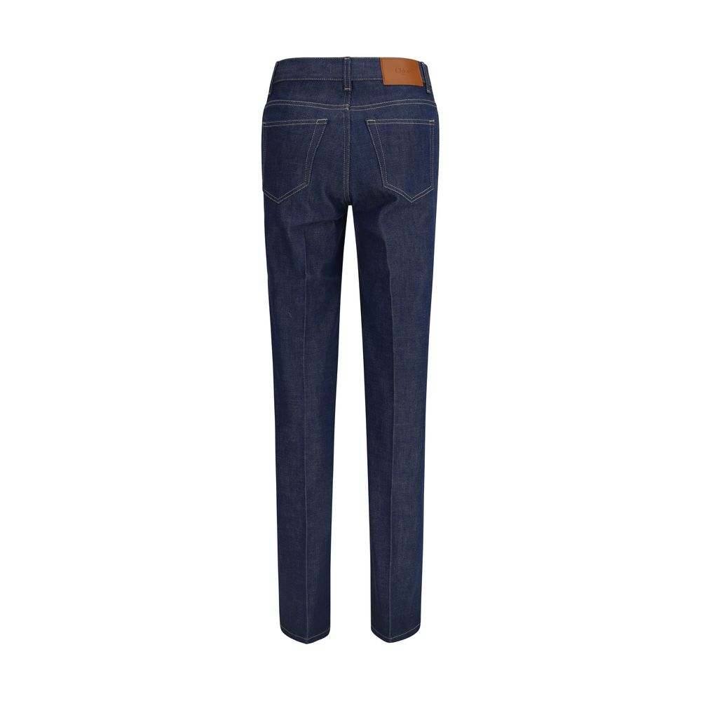 Chloé Blue Cotton Slim Fit Jeans | Regal Royce