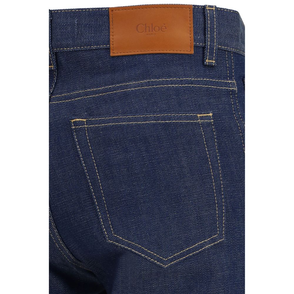 Chloé Blue Cotton Slim Fit Jeans | Regal Royce