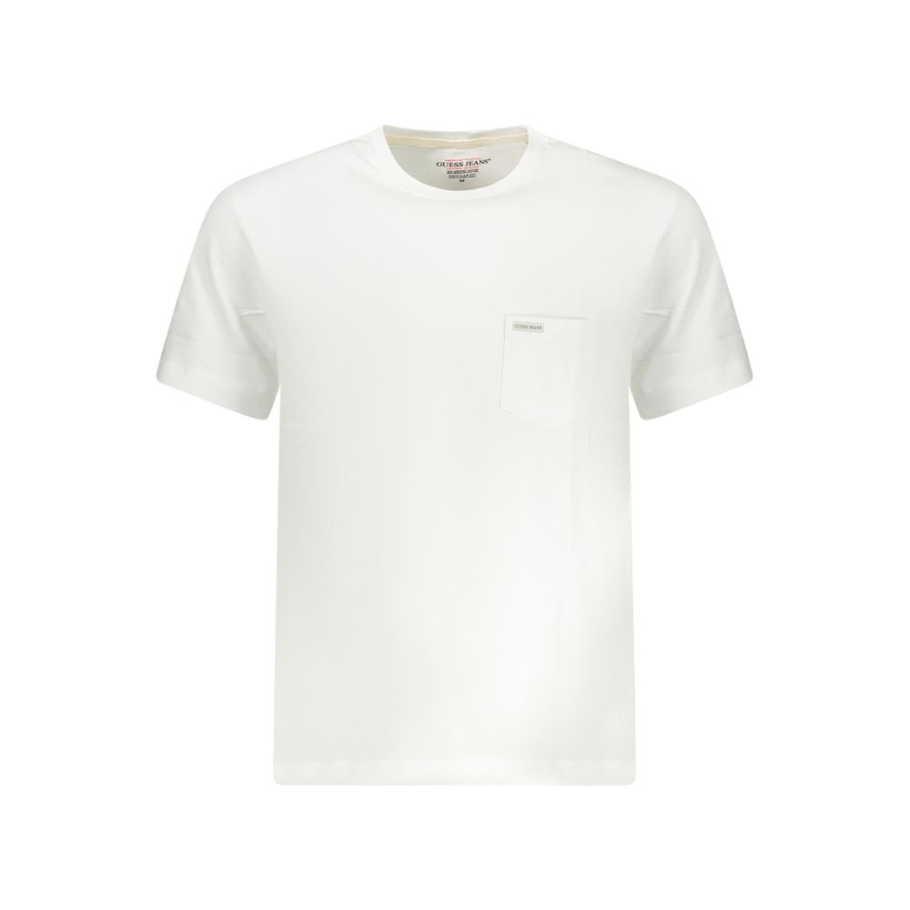 Guess Jeans Bianco Cotton Men T-Shirt | Regal Royce