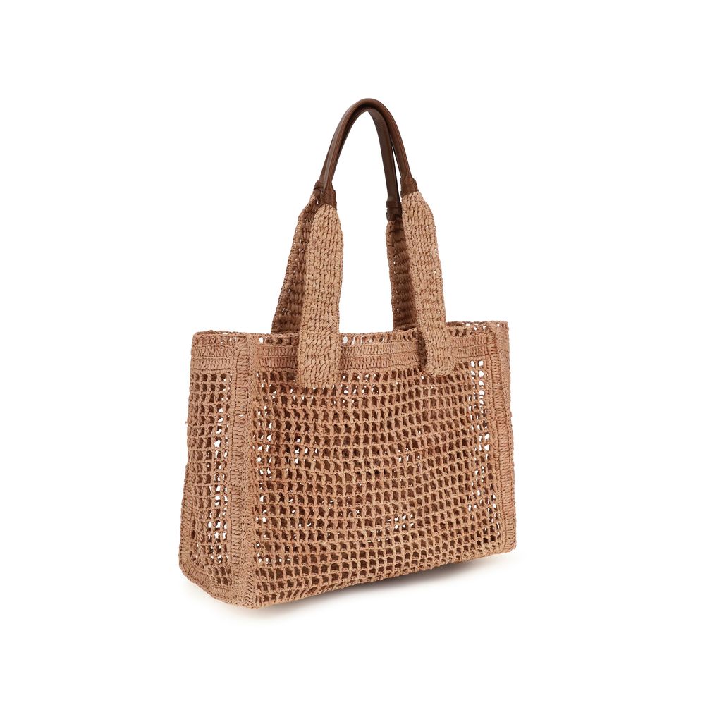 Chloé Beige Raffia Shoulder Bag | Regal Royce