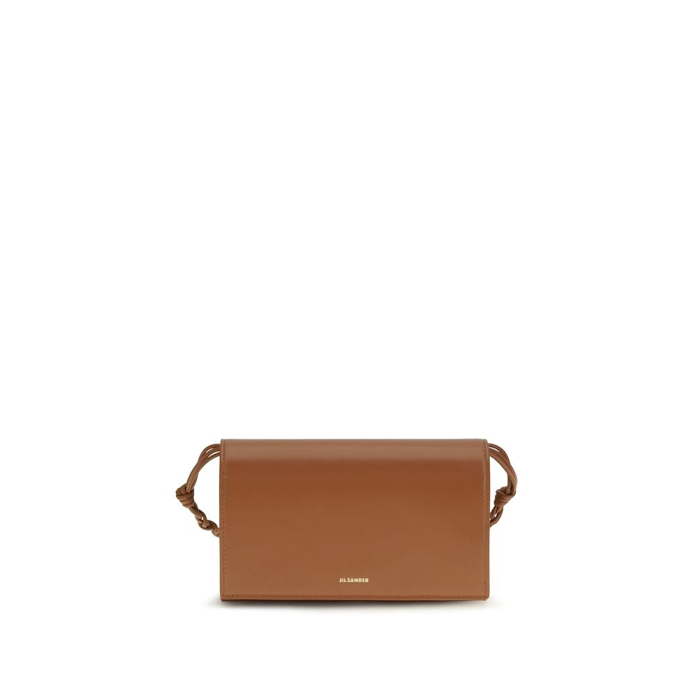 Jil Sander Brown Calf Leather Bos Taurus Wallet | Regal Royce