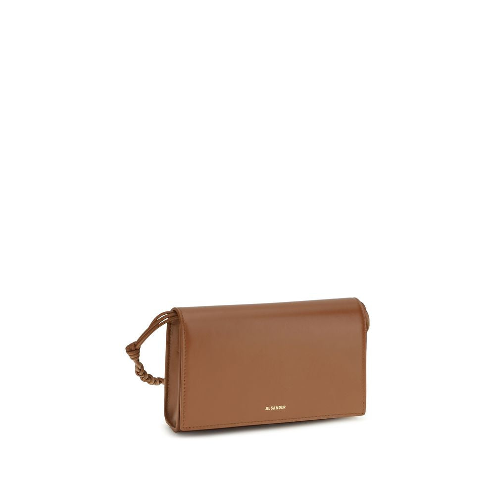 Jil Sander Brown Calf Leather Bos Taurus Wallet | Regal Royce