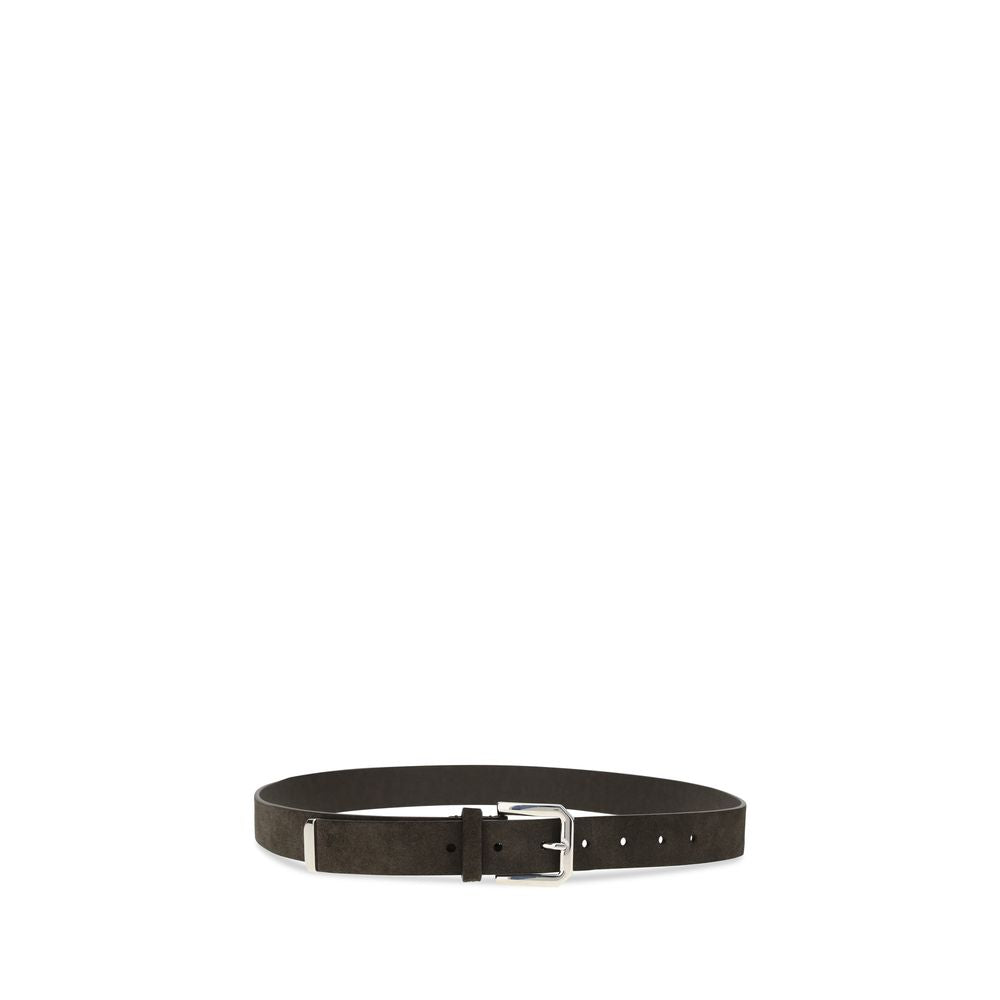 Brunello Cucinelli Black Calf Leather Bos Taurus Regular Belt | Regal Royce