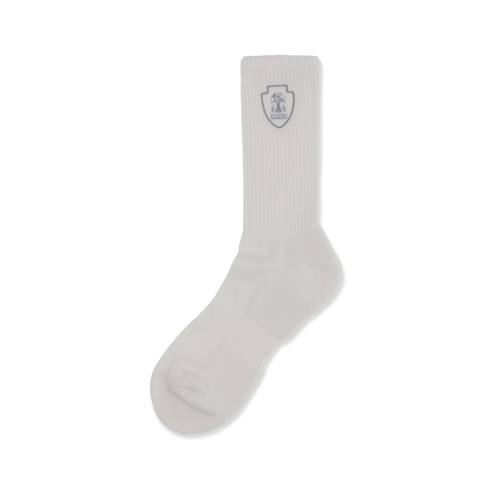 Brunello Cucinelli White Cotton Socks | Regal Royce