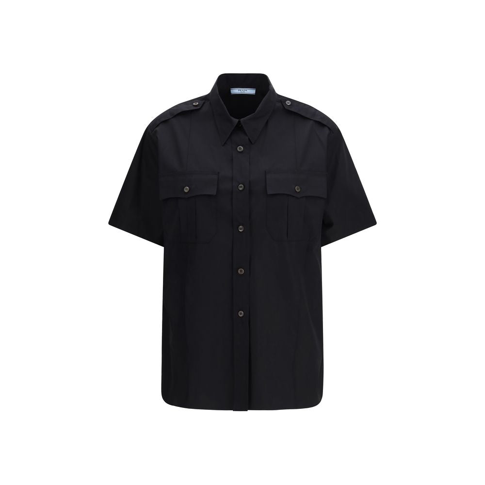 Prada Black Cotton Shortsleeve Shirt | Regal Royce