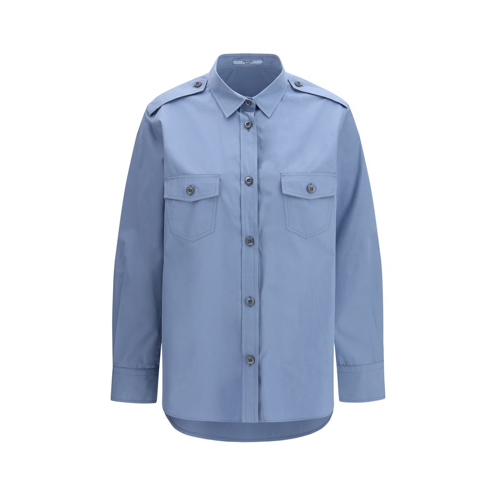 Prada Blue Cotton Dress Shirt | Regal Royce