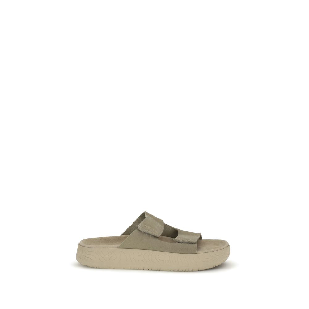 Veja Beige Calf Leather Bos Taurus Flat Sandals | Regal Royce
