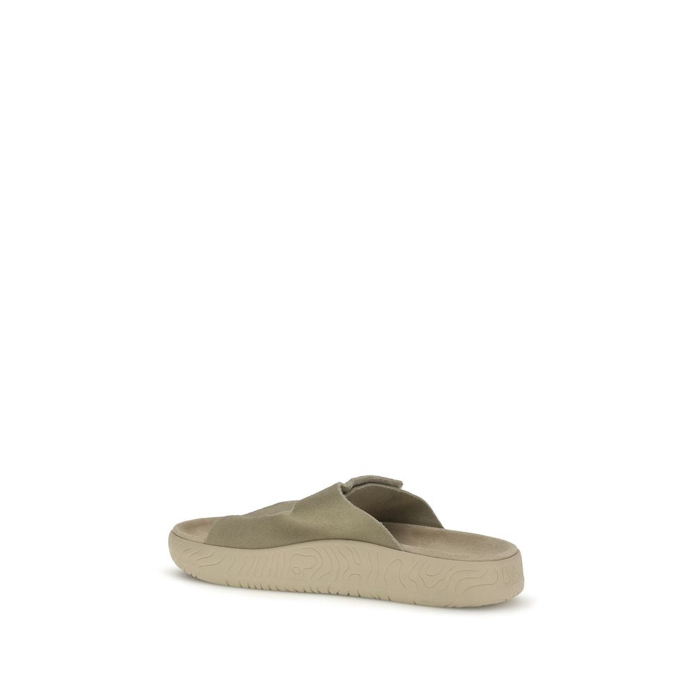 Veja Beige Calf Leather Bos Taurus Flat Sandals | Regal Royce