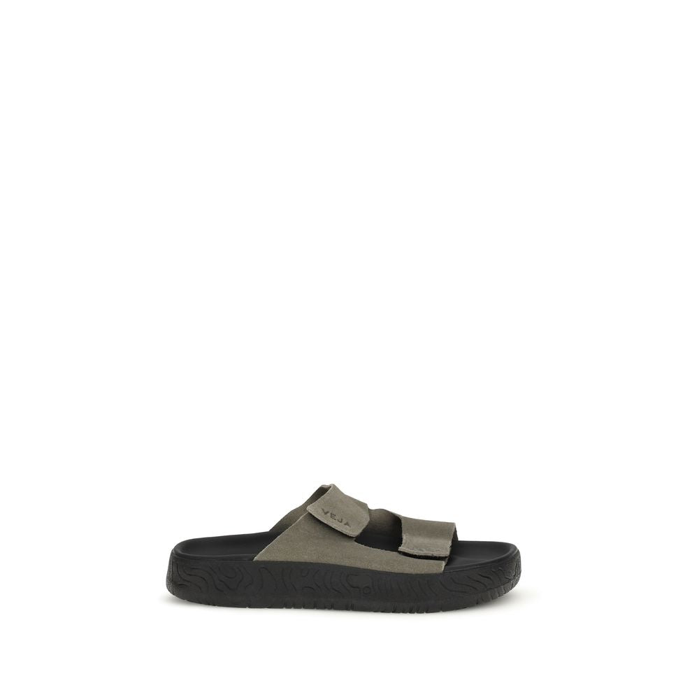 Veja Bicolor Calf Leather Bos Taurus Flat Sandals | Regal Royce