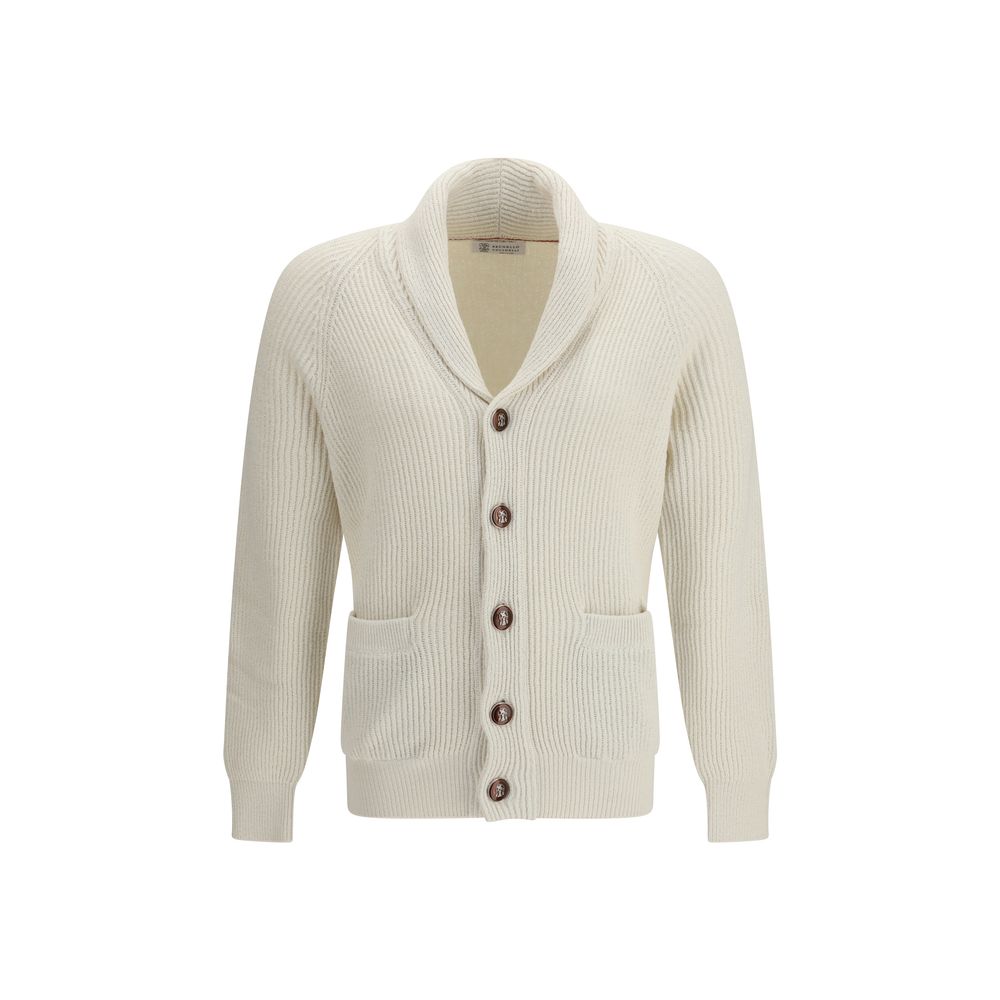 Brunello Cucinelli Beige Cotton Cardigan | Regal Royce