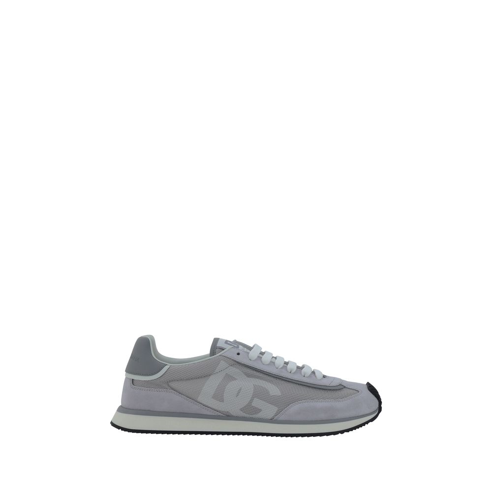 Dolce & Gabbana Gray Fabric Athletic Sneakers | Regal Royce