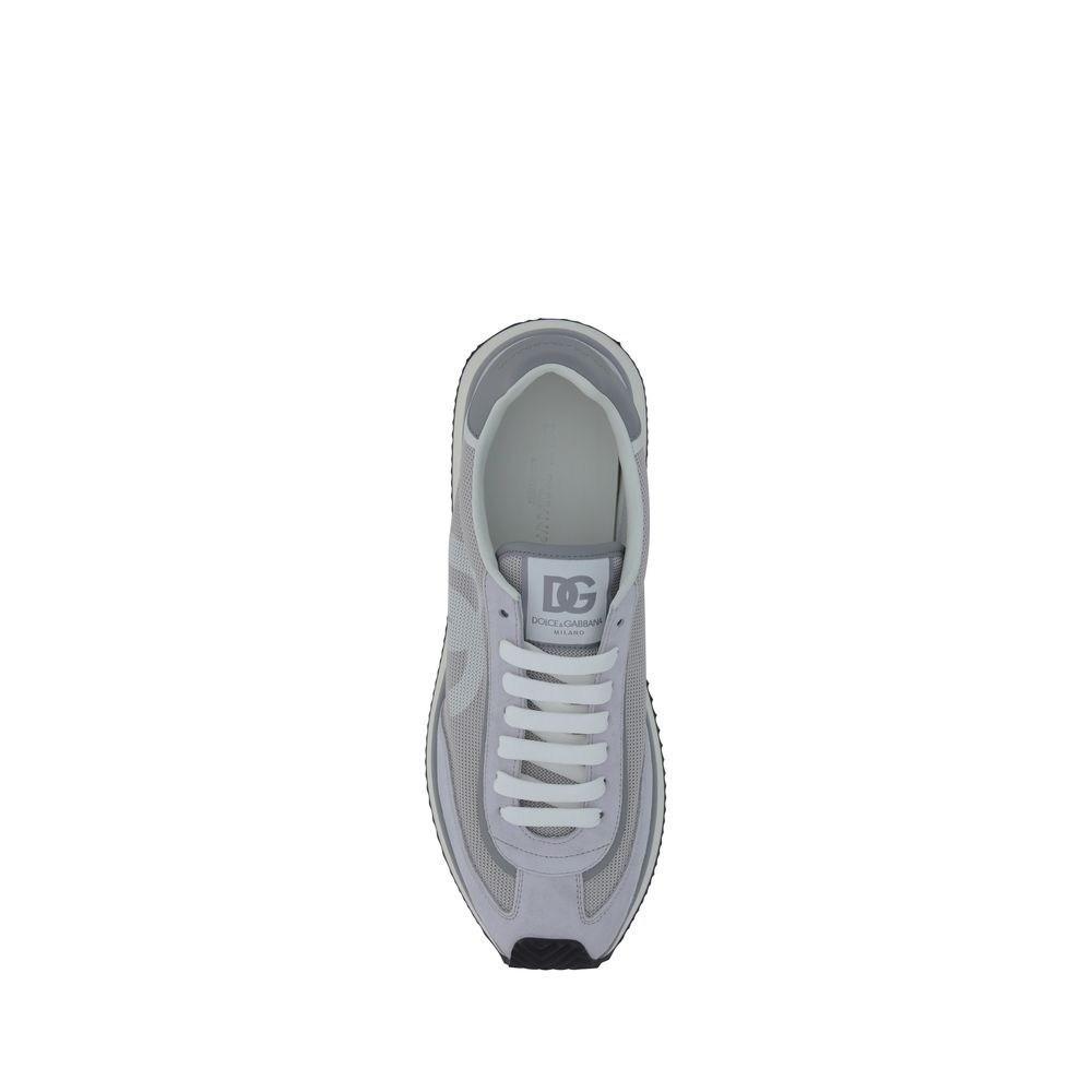 Dolce & Gabbana Gray Fabric Athletic Sneakers | Regal Royce