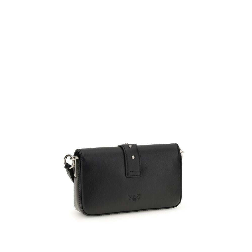 PINKO Black Calf Leather Bos Taurus Shoulder Bag | Regal Royce