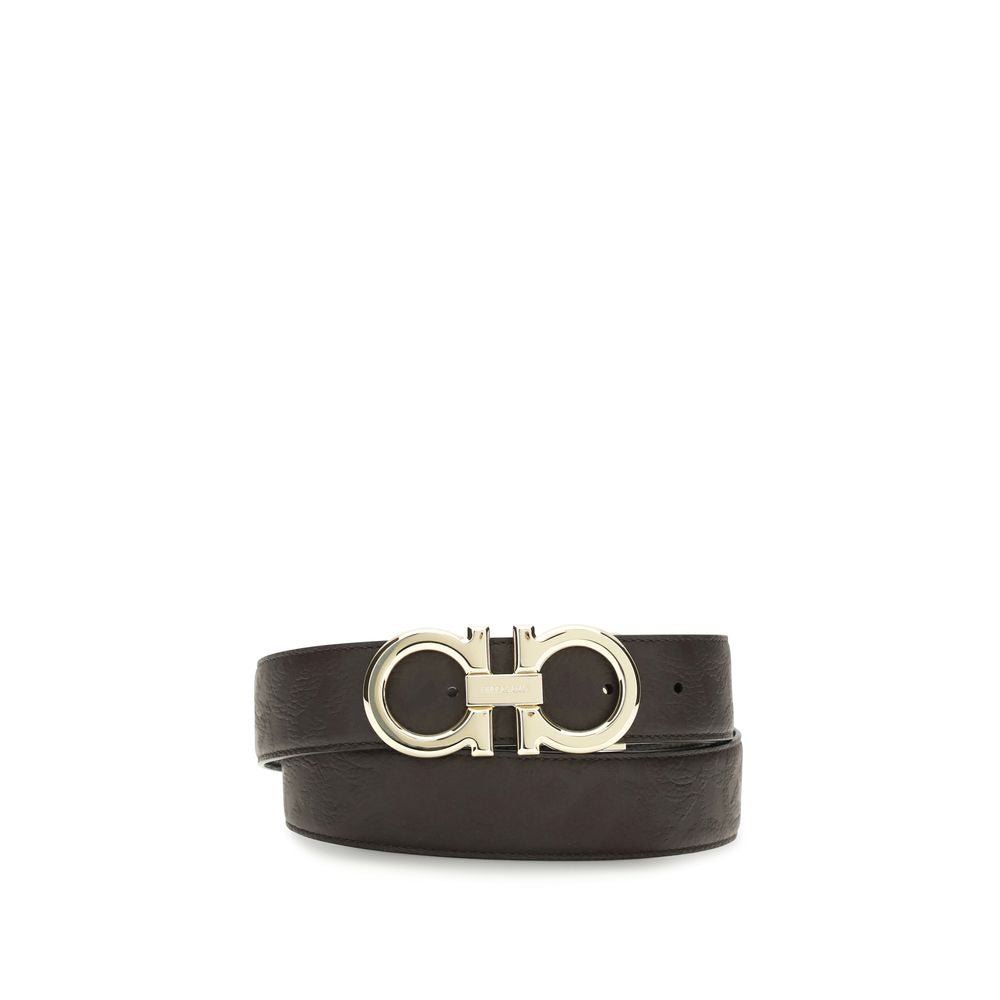 Ferragamo Brown Calf Leather Bos Taurus Regular Belt | Regal Royce