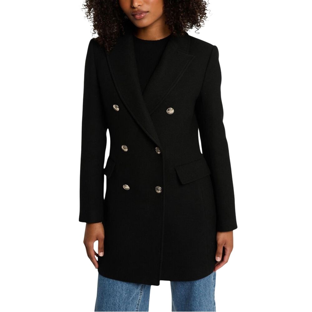 Morgan De Toi Black Polyester Coat | Regal Royce
