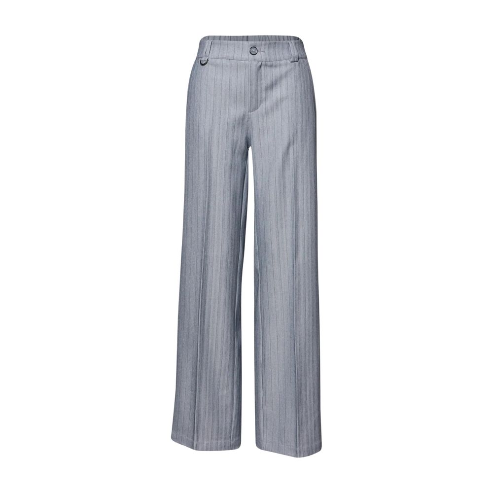Street One Blue Polyester Casual Pants | Regal Royce