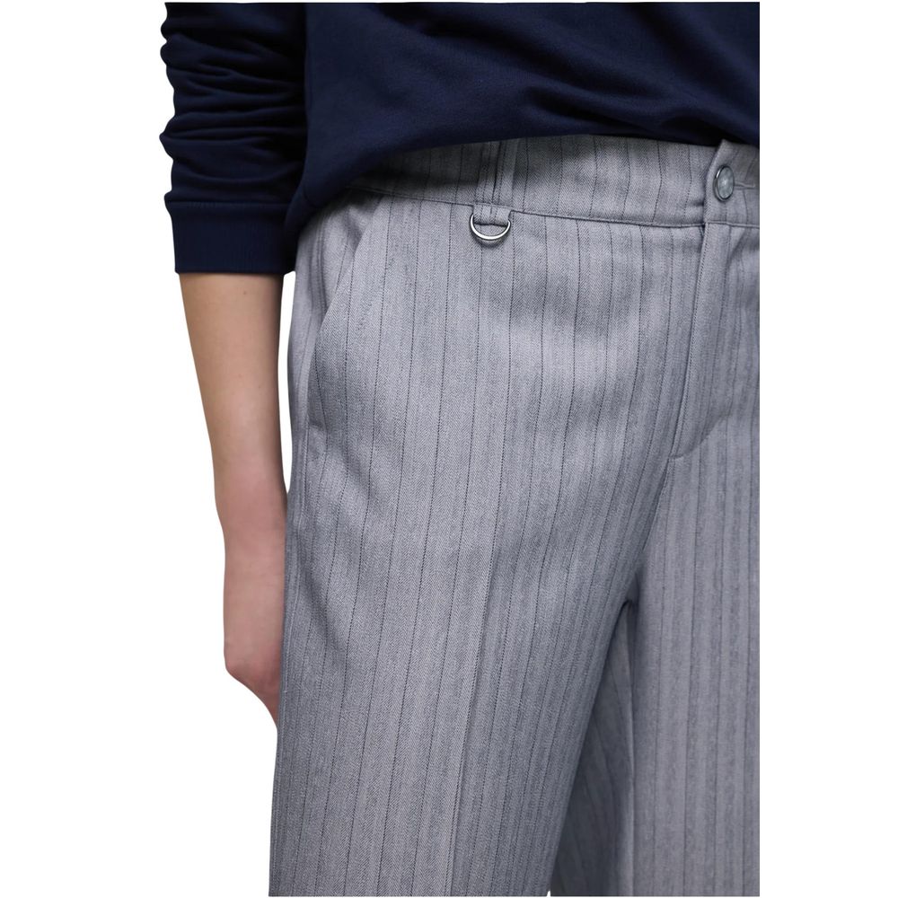 Street One Blue Polyester Casual Pants | Regal Royce