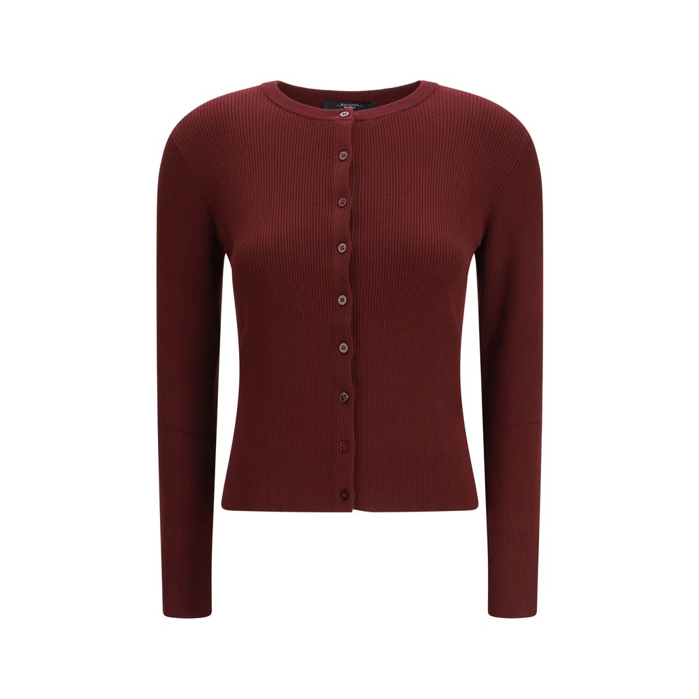 Max Mara Bordeaux Viscose Cardigan | Regal Royce