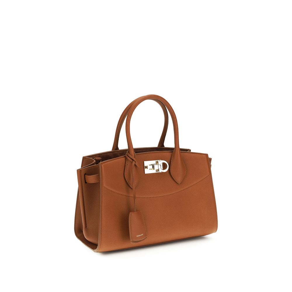 Ferragamo Brown Calf Leather Bos Taurus Handbag | Regal Royce
