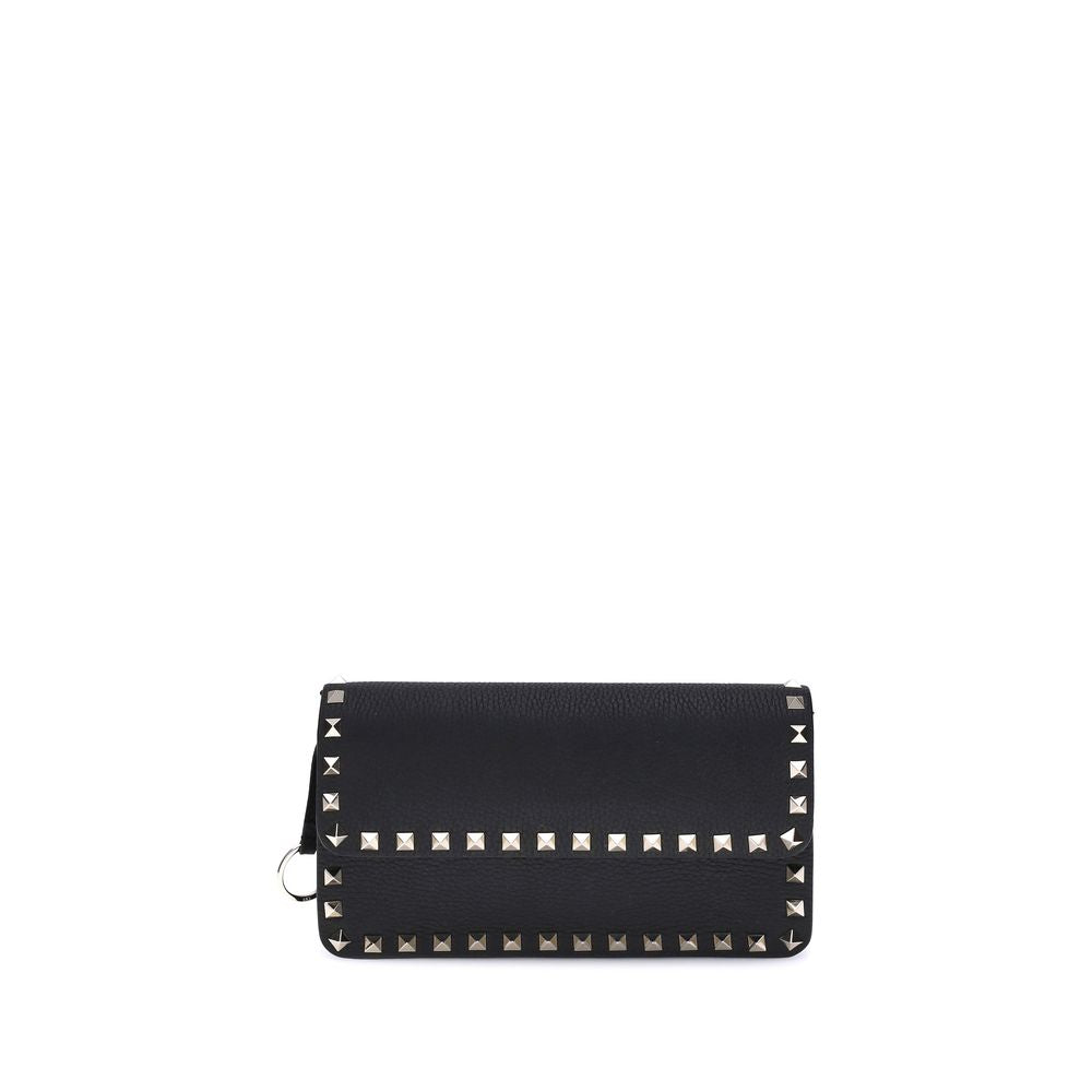 Valentino Garavani Black Calf Leather Bos Taurus Wallet | Regal Royce