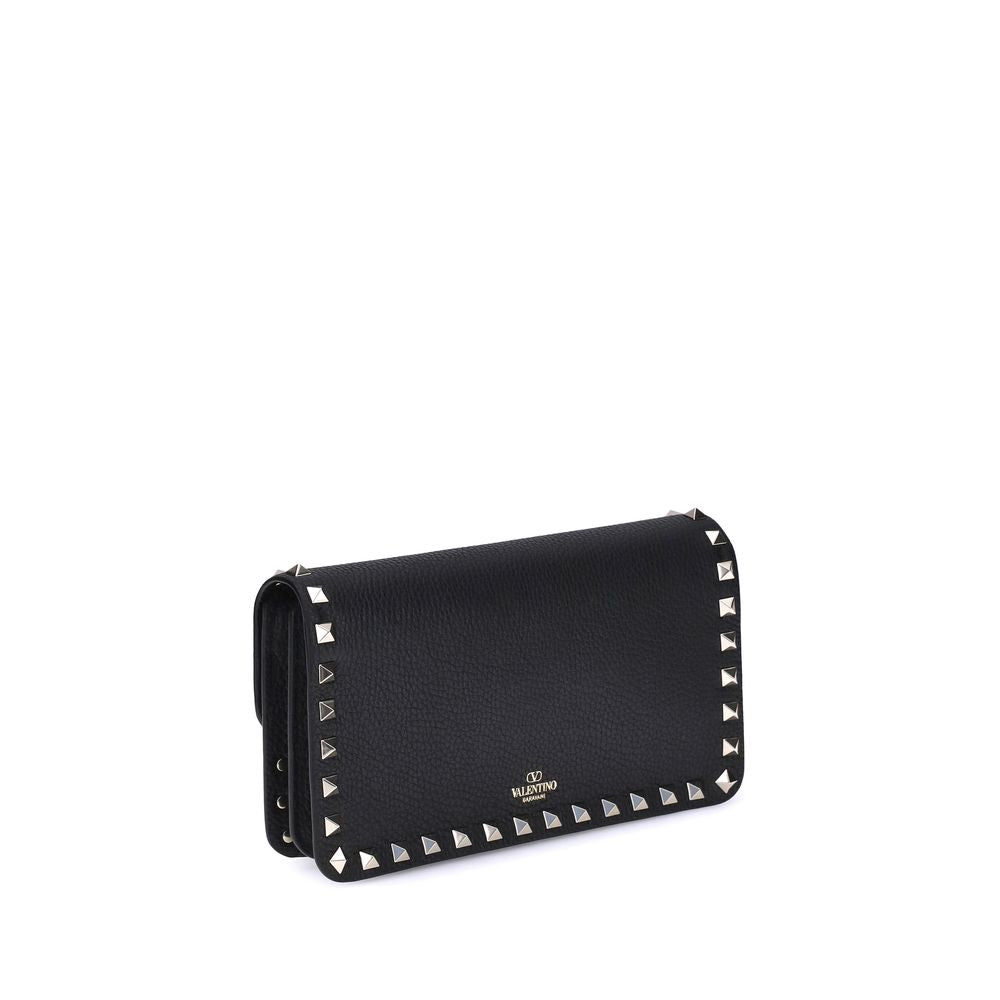 Valentino Garavani Black Calf Leather Bos Taurus Wallet | Regal Royce