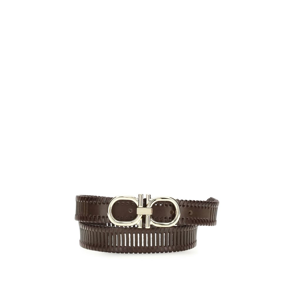 Ferragamo Brown Calf Leather Bos Taurus Regular Belt | Regal Royce