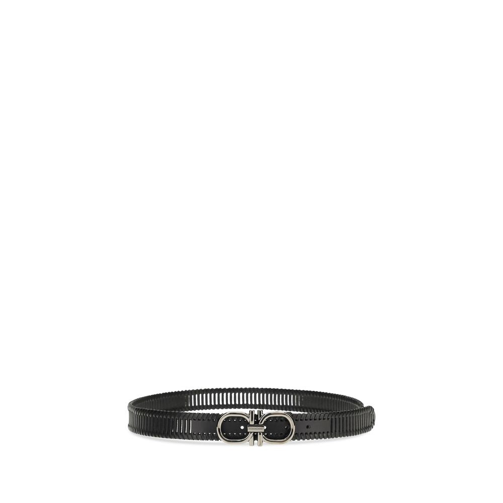 Ferragamo Black Calf Leather Bos Taurus Regular Belt | Regal Royce