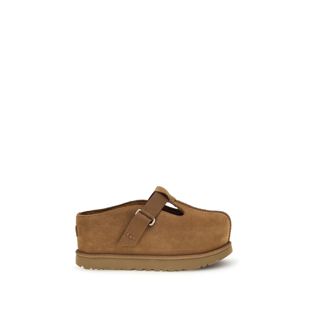 UGG Brown Calf Leather Bos Taurus Mules | Regal Royce