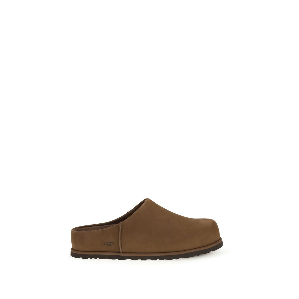 UGG Brown Calf Leather Bos Taurus Mules | Regal Royce