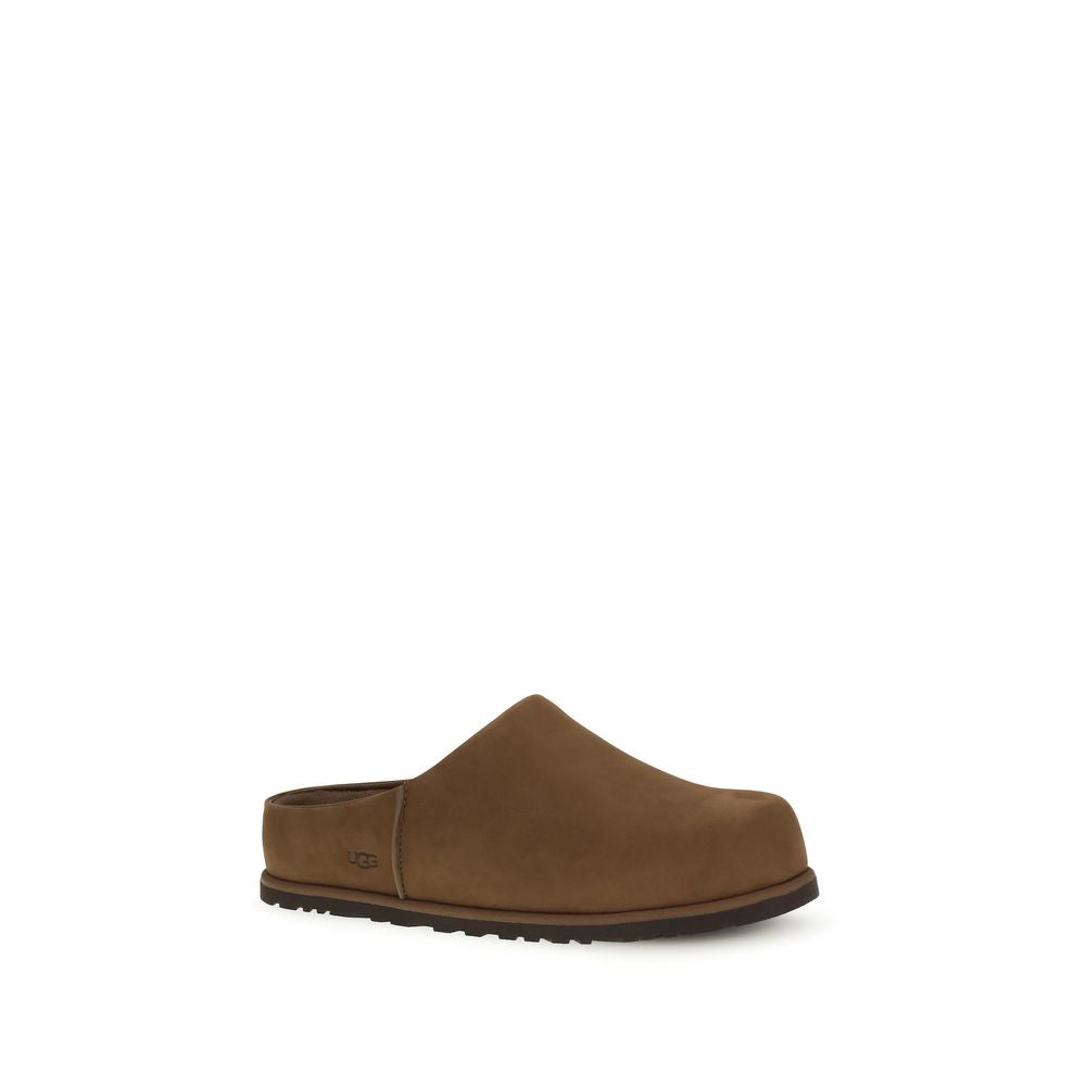 UGG Brown Calf Leather Bos Taurus Mules | Regal Royce