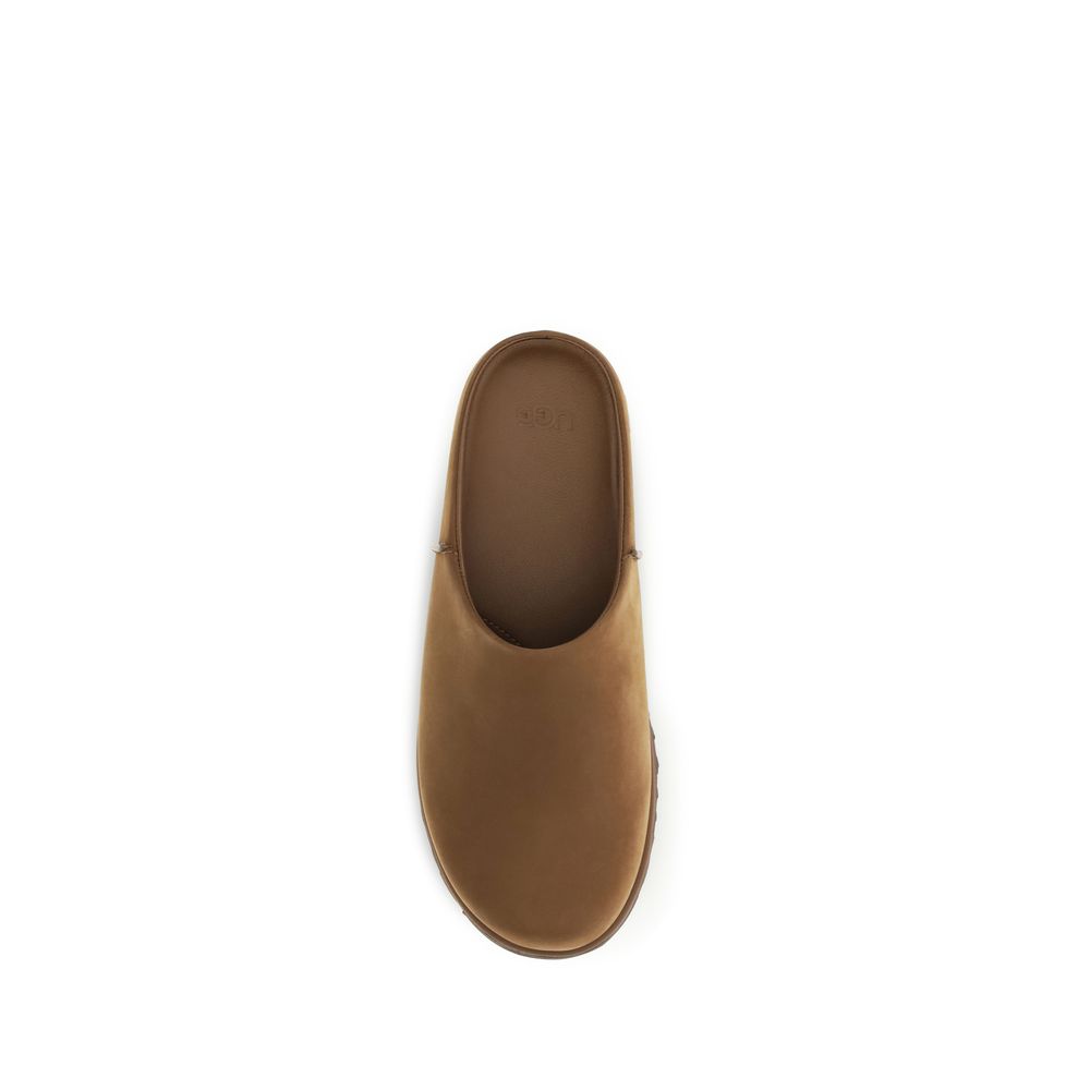 UGG Brown Calf Leather Bos Taurus Mules | Regal Royce