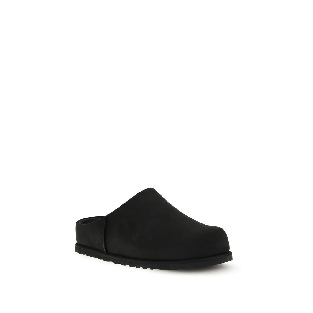 UGG Black Calf Leather Bos Taurus Mules | Regal Royce
