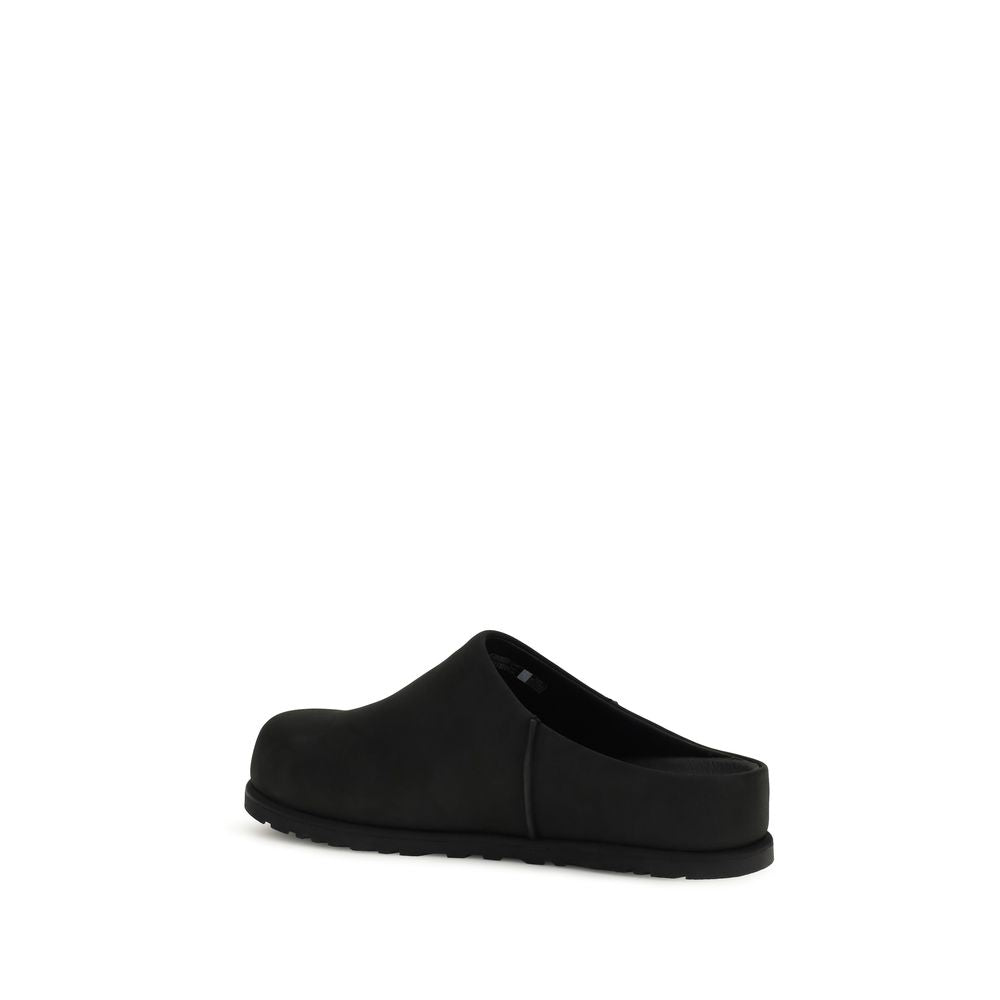 UGG Black Calf Leather Bos Taurus Mules | Regal Royce