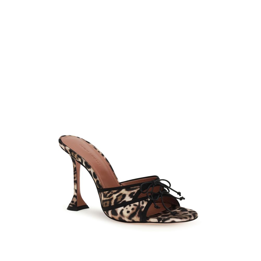 Amina Muaddi Multicolor Silk Platform Sandals | Regal Royce