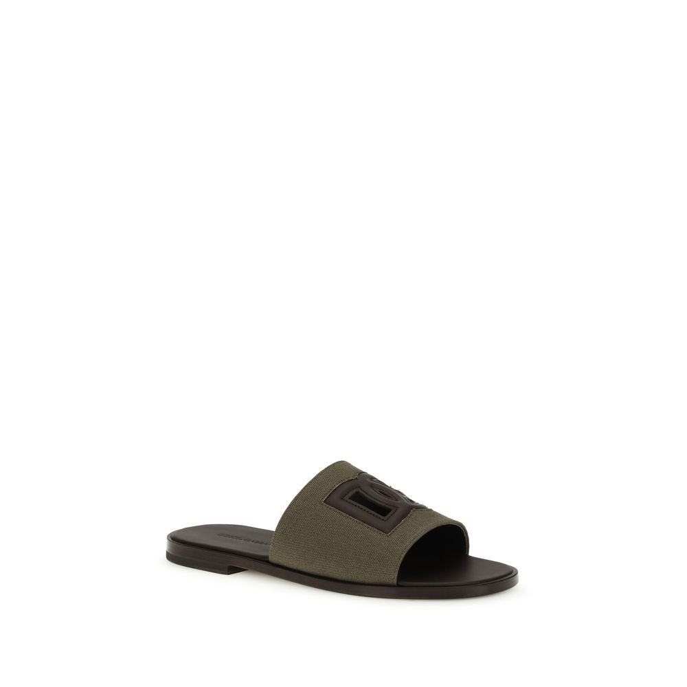 Dolce & Gabbana Bicolor Cotton Sandals | Regal Royce