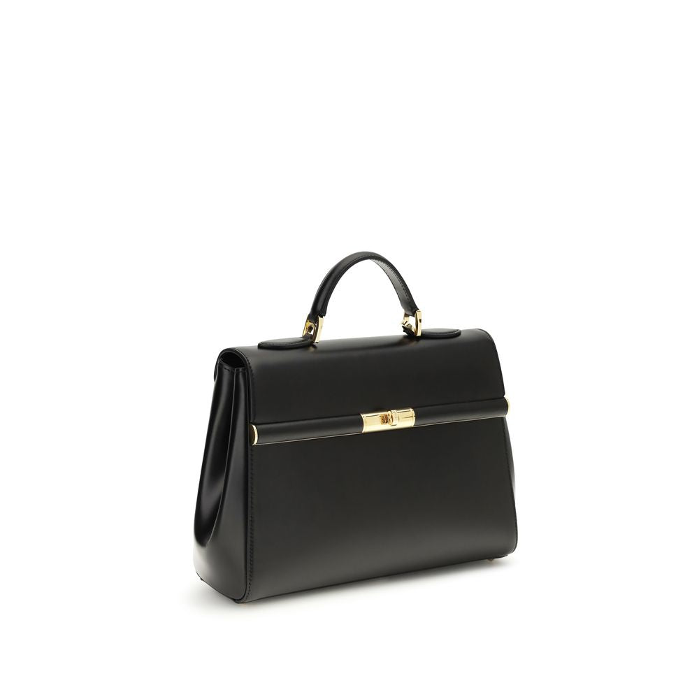 Dolce & Gabbana Black Calf Leather Bos Taurus Shoulder Bag | Regal Royce