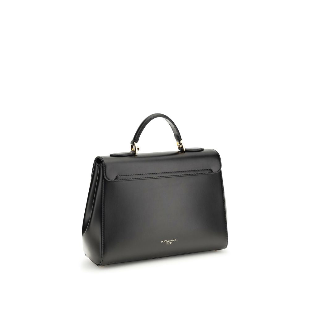 Dolce & Gabbana Black Calf Leather Bos Taurus Shoulder Bag | Regal Royce