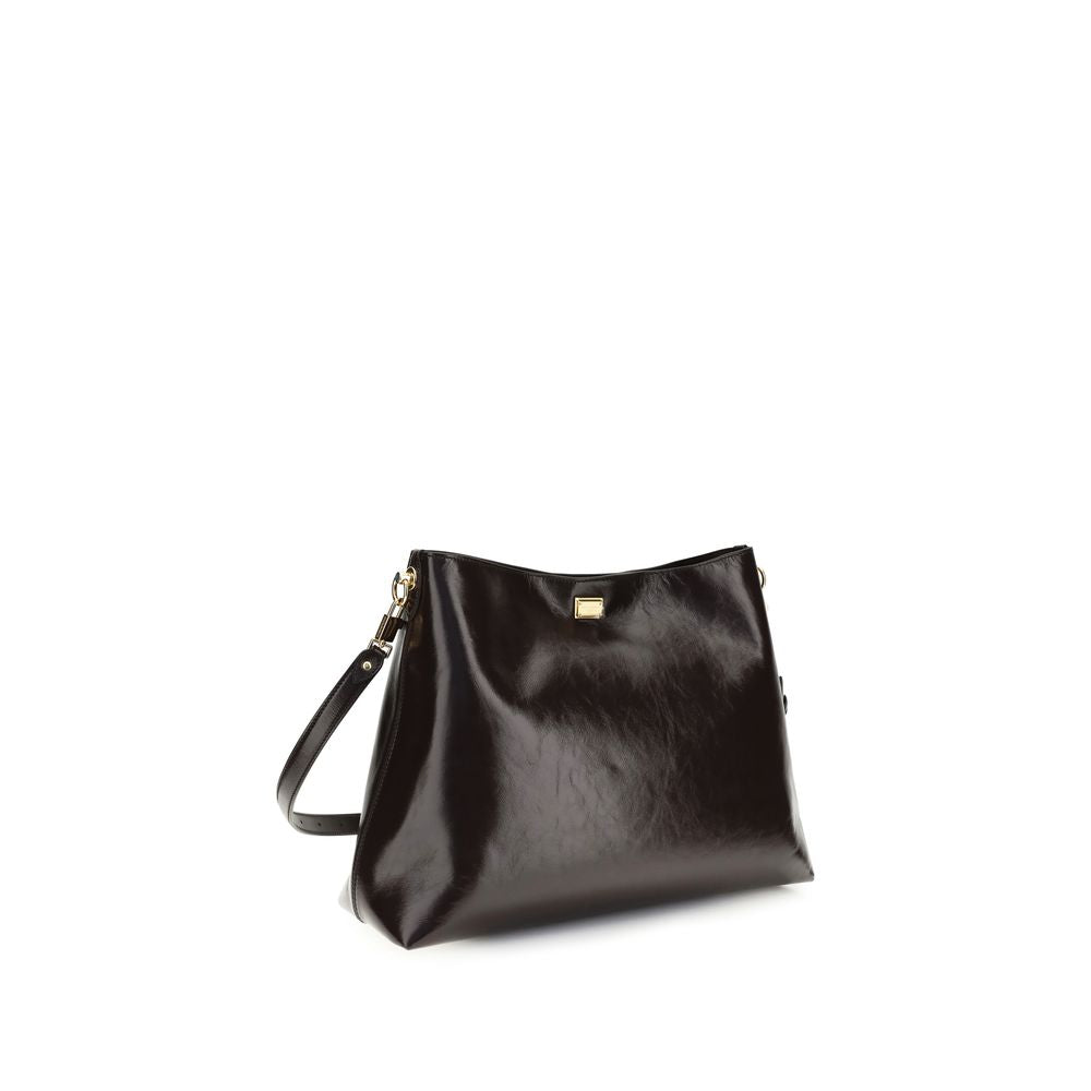 Dolce & Gabbana Brown Calf Leather Bos Taurus Shoulder Bag | Regal Royce