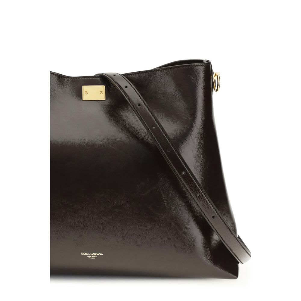 Dolce & Gabbana Brown Calf Leather Bos Taurus Shoulder Bag | Regal Royce