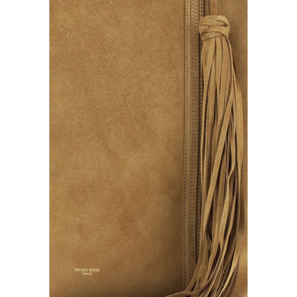 Golden Goose Beige Calf Leather Bos Taurus Shoulder Bag | Regal Royce