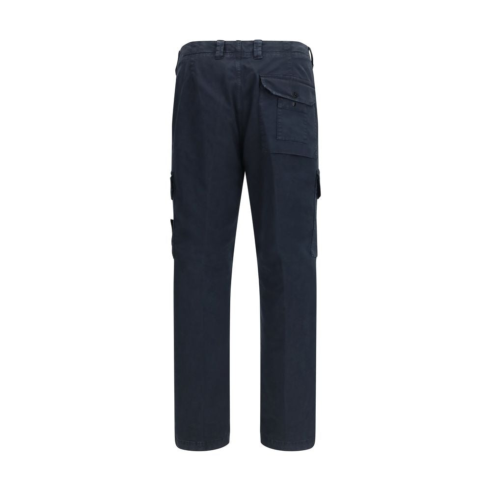 Stone Island Blue Cotton Cargo Pants | Regal Royce
