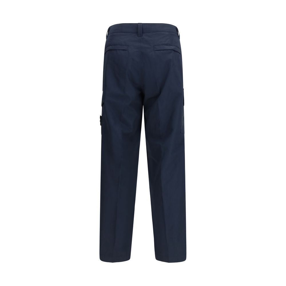 Stone Island Blue Cotton Cargo Pants | Regal Royce