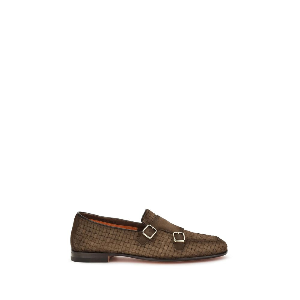 Santoni Brown Calf Leather Bos Taurus Slip-On Loafers | Regal Royce