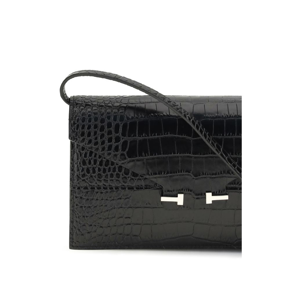 Tom Ford Black Calf Leather Bos Taurus Shoulder Bag | Regal Royce