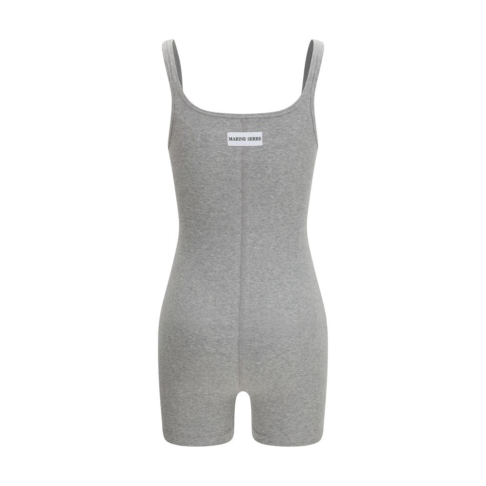 Marine Serre Gray Cotton Jumpsuit | Regal Royce