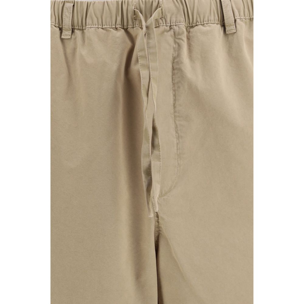 Ferragamo Beige Cotton Casual Pants | Regal Royce