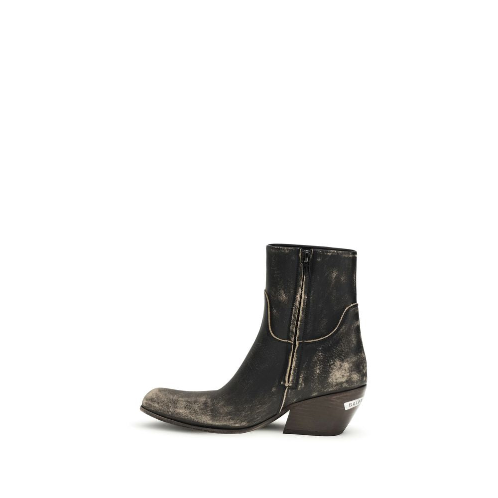 Balenciaga Black Calf Leather Bos Taurus Ankle Boots | Regal Royce