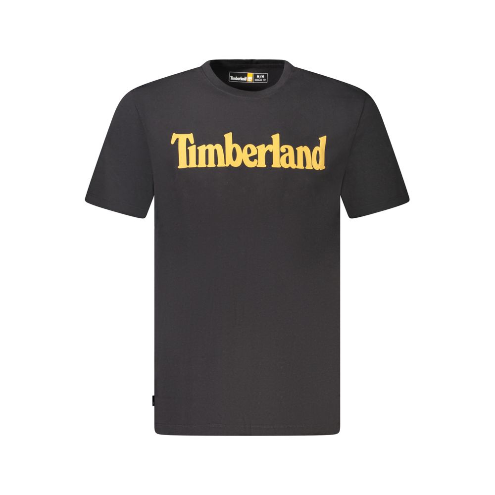 Timberland Black Organic Cotton Men T-Shirt | Regal Royce